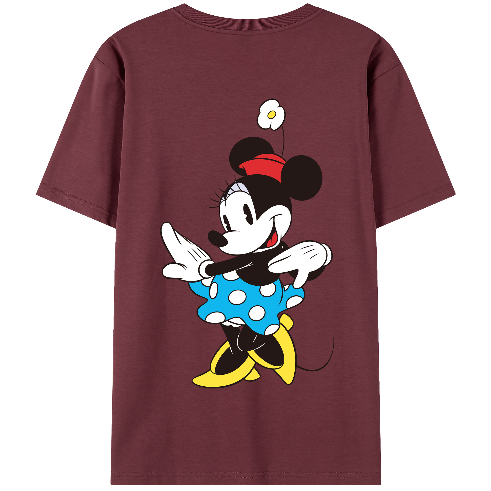 （画像用） ミッキーマウス Mickey Mouse 綿100％半袖Tシャツ（背面プリント）